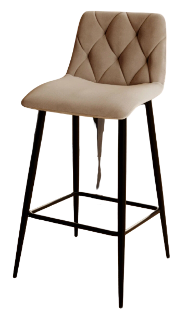 ССтул барный BC-2103 (каркас черный тк.бежевый/ Velvet HLR-7) ССтул барный BC-2103 (каркас черный тк.бежевый/ Velvet HLR-7)