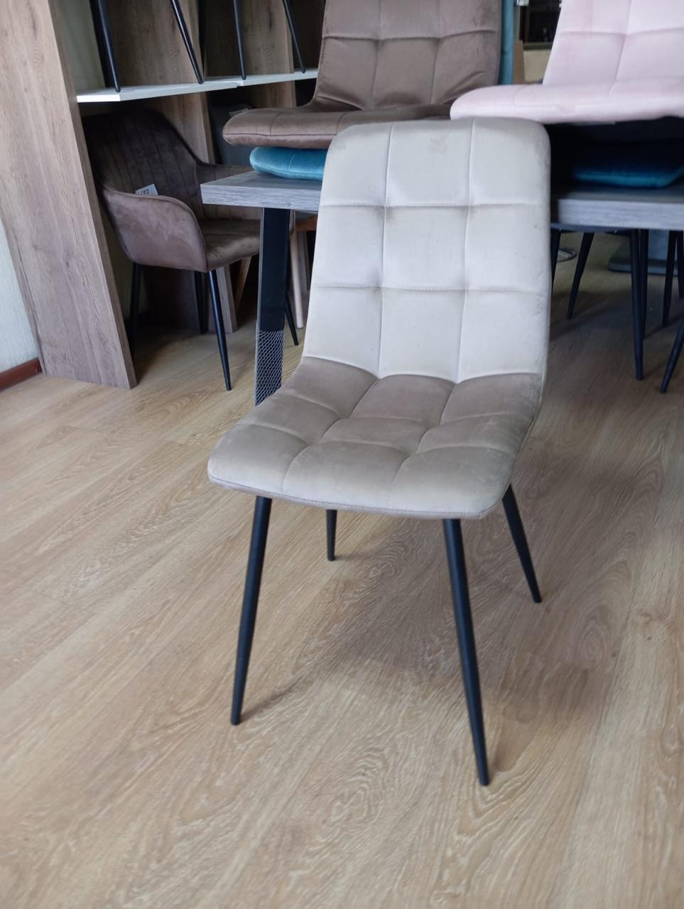 Стул Y2017 (каркас черный тк. коллекции Велюр серый(AG)) Стул Y2017 (каркас черный тк. коллекции Велюр серый(AG))