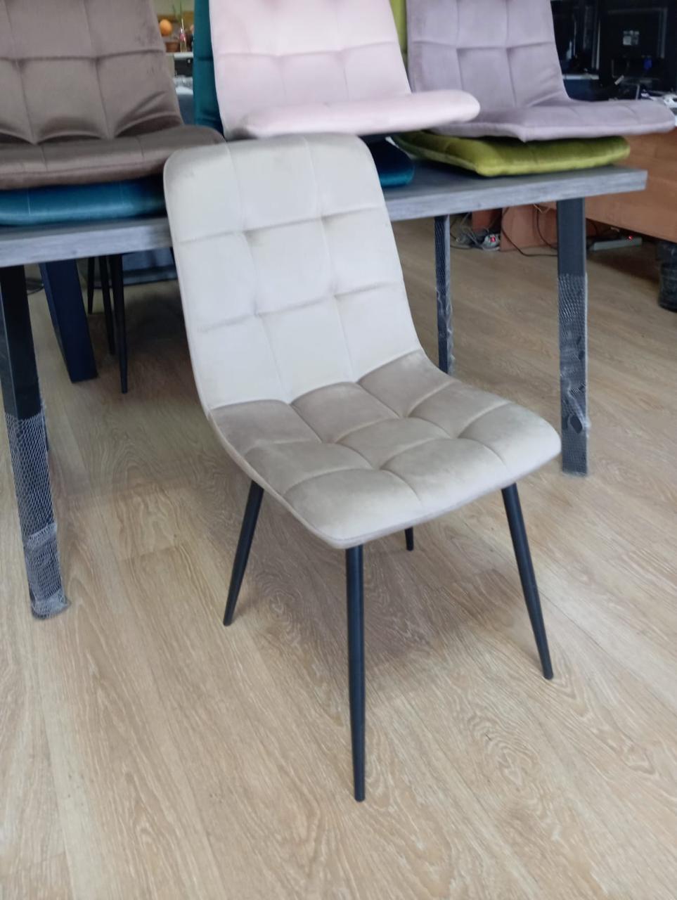 Стул Y2017 (каркас черный тк. коллекции Велюр серый(AG)) Стул Y2017 (каркас черный тк. коллекции Велюр серый(AG))