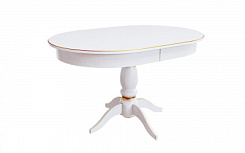 Стол Визард 1200*840*765 (тон белый RAL9003 + патина золото) Стол Визард 1200*840*765 (тон белый RAL9003 + патина золото)