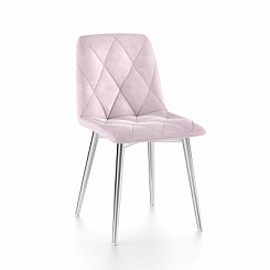 Стул Ричи (каркас хром тк. коллекции Велюр розовая) Стул Ричи (каркас хром тк. коллекции Велюр розовая)