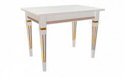 Стол Стар 1000(1400)*700*765 (столешница тон белый RAL9003 / подстолье тон белый RAL9003 + патина золото) Стол Стар 1000(1400)*700*765 (столешница тон белый RAL9003 / подстолье тон белый RAL9003 + патина золото)