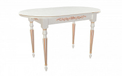 Стол Лофти-М 1300*800*765 (тон белый RAL9003 + патина золото) Стол Лофти-М 1300*800*765 (тон белый RAL9003 + патина золото)