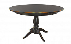 Стол Рич 1200(1600)*1200*765 (тон черный RAL9005 + патина золото) Стол Рич 1200(1600)*1200*765 (тон черный RAL9005 + патина золото)