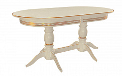 Стол Прайм 1500(2000)*840*765 (тон слон.кость RAL1013 + патина золото) Стол Прайм 1500(2000)*840*765 (тон слон.кость RAL1013 + патина золото)