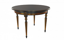 Стол Лакшери 1100(1490)*1100*765 (тон черный RAL9005 + патина золото) Стол Лакшери 1100(1490)*1100*765 (тон черный RAL9005 + патина золото)