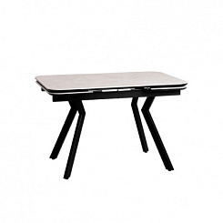 Стол кухонный кермика на металлическом каркасе Валео 1200(1500/1800)*800*760мм (т.820 (Черная шагрень), Керамика 20 (Жемчуг))) Стол кухонный кермика на металлическом каркасе Валео 1200(1500/1800)*800*760мм (т.820 (Черная шагрень), Керамика 20 (Жемчуг)))