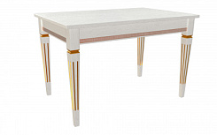 Стол Стар 1200*800*765 (столешница тон белый RAL9003 / подстолье тон белый RAL9003 + патина золото) Стол Стар 1200*800*765 (столешница тон белый RAL9003 / подстолье тон белый RAL9003 + патина золото)