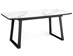 Стол  AZ1400 черный/керамика белая Стол  AZ1400 черный/керамика белая