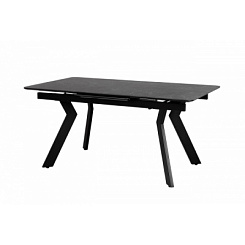 Стол кухонный керамика на металлическом каркасе Валео 1400(1700/2000)*850*760мм (т.820 (Черная шагрень), Керамика 60 (Черный мрамор)) Стол кухонный керамика на металлическом каркасе Валео 1400(1700/2000)*850*760мм (т.820 (Черная шагрень), Керамика 60 (Черный мрамор))