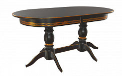 Стол Прайм 1500(2000)*840*765 (тон черный RAL9005 + патина золото) Стол Прайм 1500(2000)*840*765 (тон черный RAL9005 + патина золото)