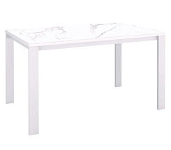 Стол  BL1300 белый/керамика мрамор белый Стол  BL1300 белый/керамика мрамор белый
