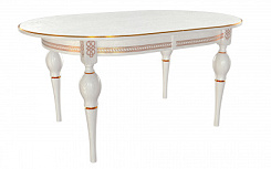 Стол Рич-М 1500(2000)*1100*765 (тон белый RAL9003 + патина золото) Стол Рич-М 1500(2000)*1100*765 (тон белый RAL9003 + патина золото)