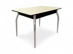 Стол Ирвин 2 СТ МП 1200(1500)*800*750 Ноги 01 (к-кт) гальваника (стекло Бежевое глянцевое цвет ВН) Стол Ирвин 2 СТ МП 1200(1500)*800*750 Ноги 01 (к-кт) гальваника (стекло Бежевое глянцевое цвет ВН)